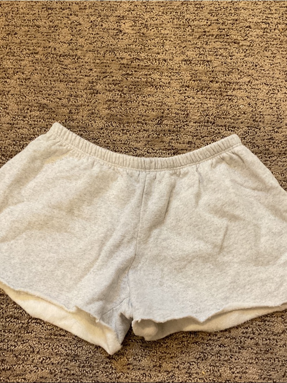 Brandy Melville light gray fleece cargo shorts